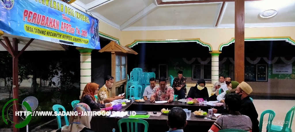 MUSYAWARAH DESA PEMBAHASAN PERUBAHAN APBDES TAHUN ANGGARAN 2020